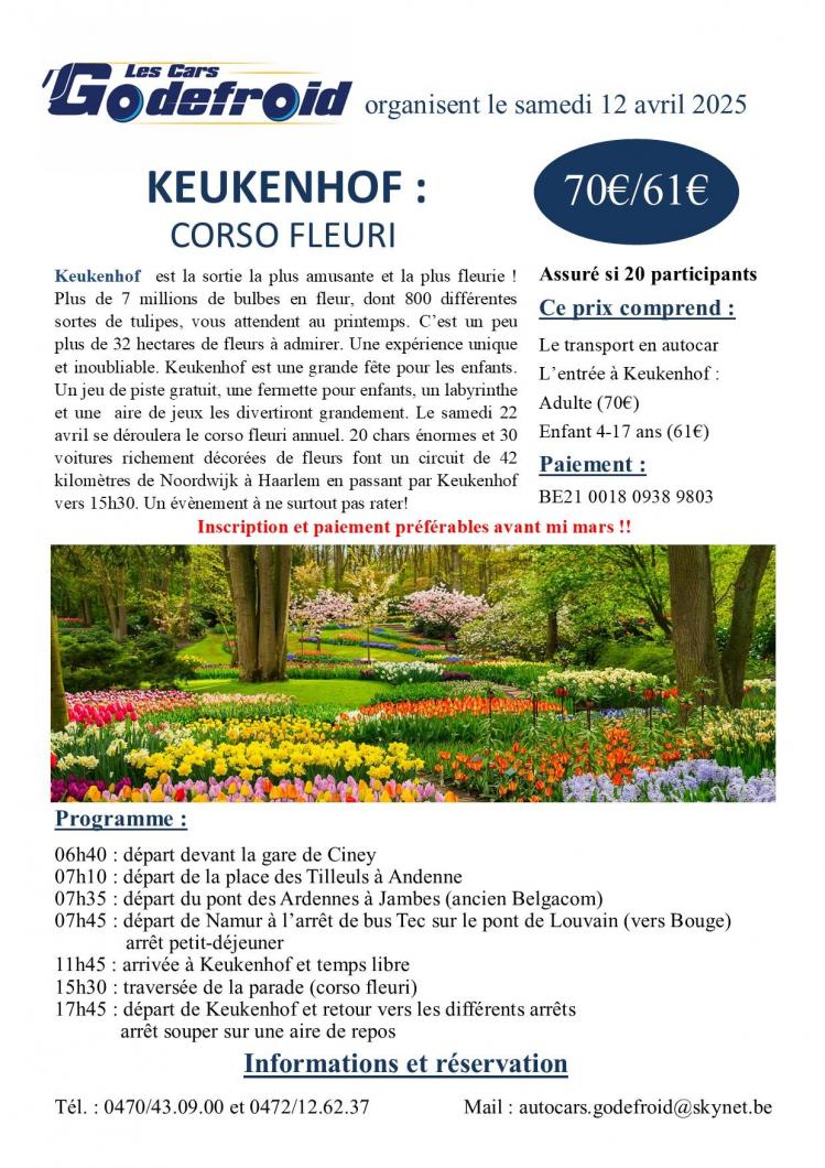 Affiche keukenhof 12 avril 2025