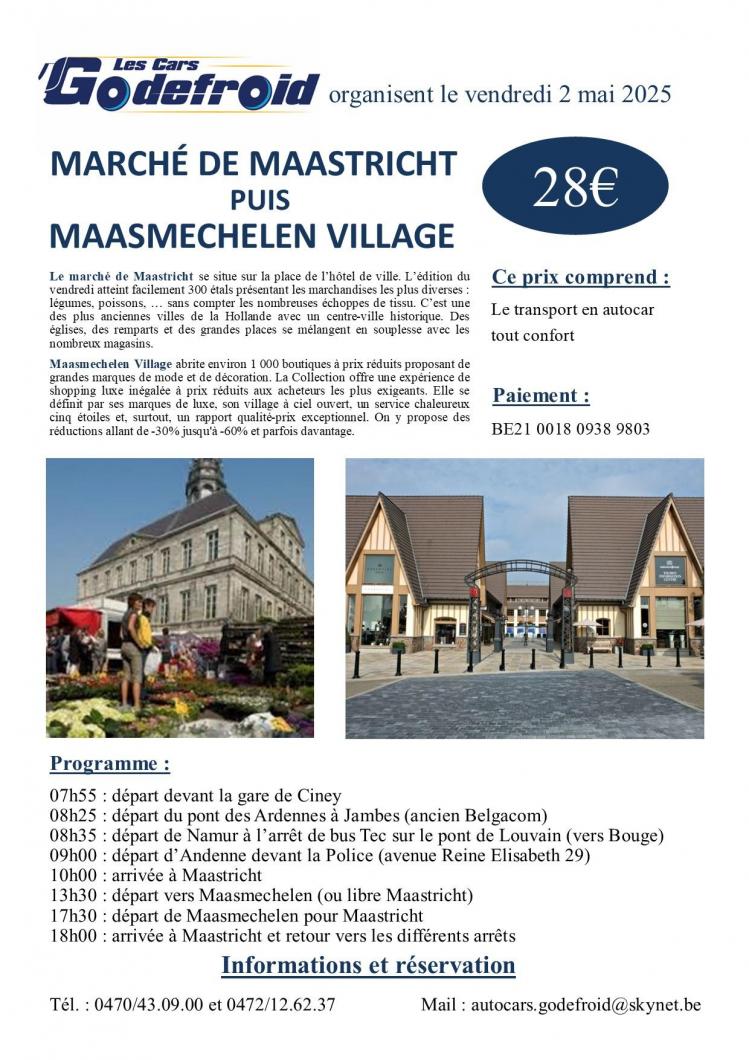 Affiche maastricht et maasmechelen village 2 mai 2025