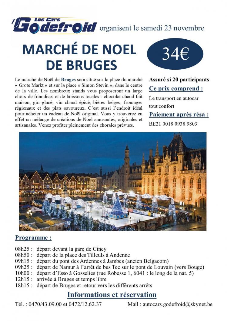 Affiche marche de noel bruges 23 novembre