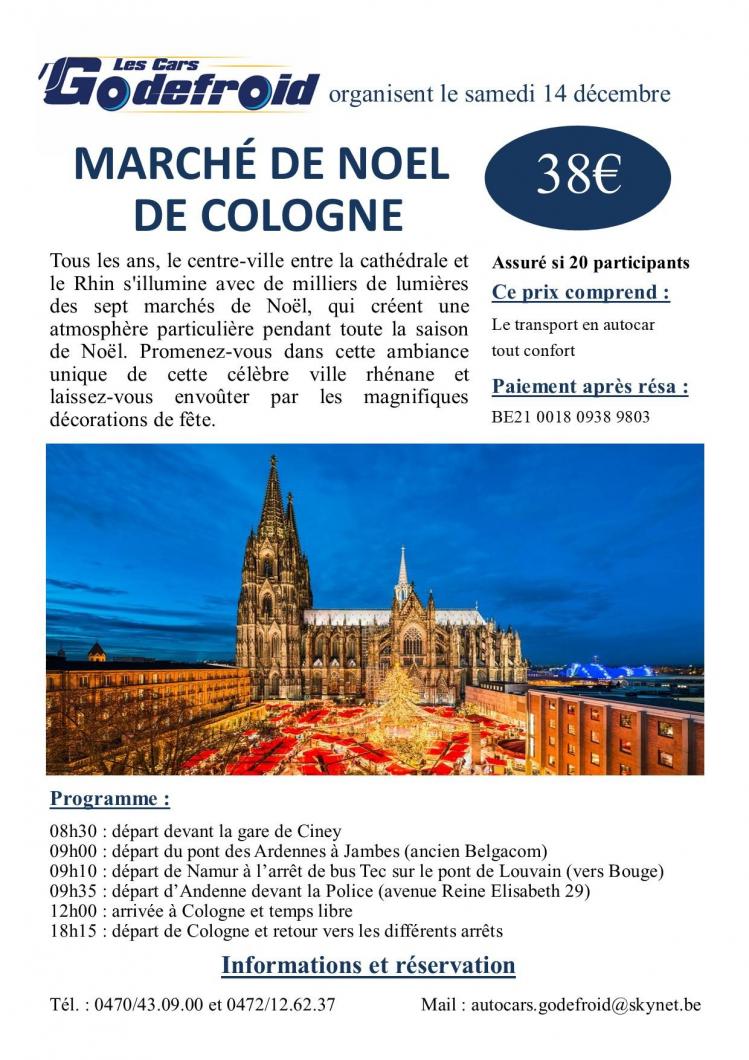 Affiche marche de noel cologne 14 decembre 1