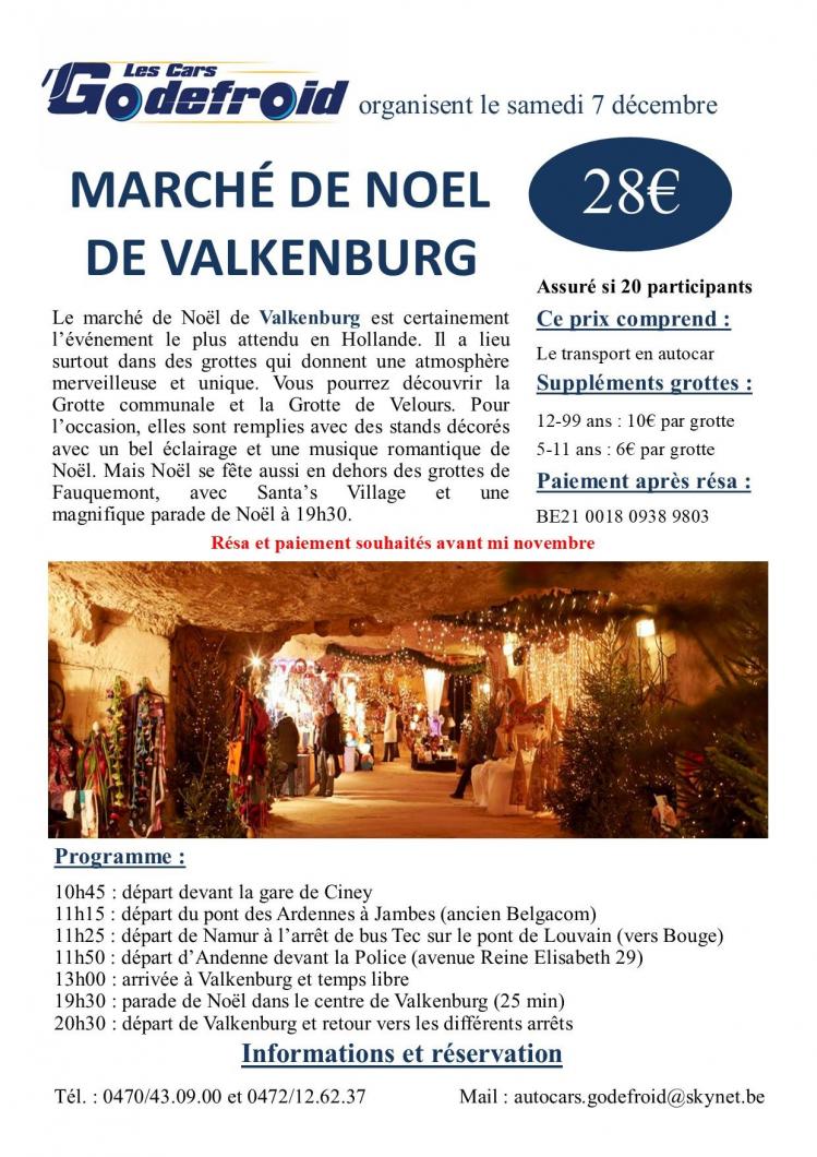 Affiche marche de noel valkenburg 7 decembre