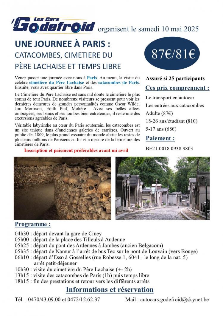 Affiche paris catacombes 10 mai 2025