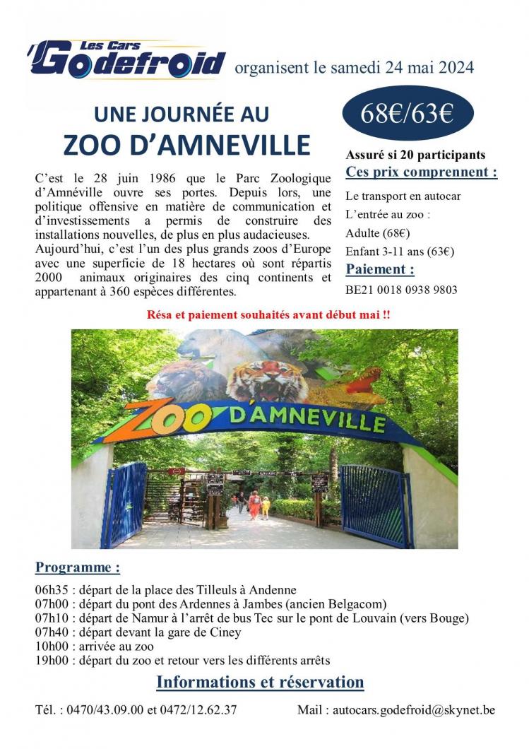 Affiche zoo amneville 24 mai 2025