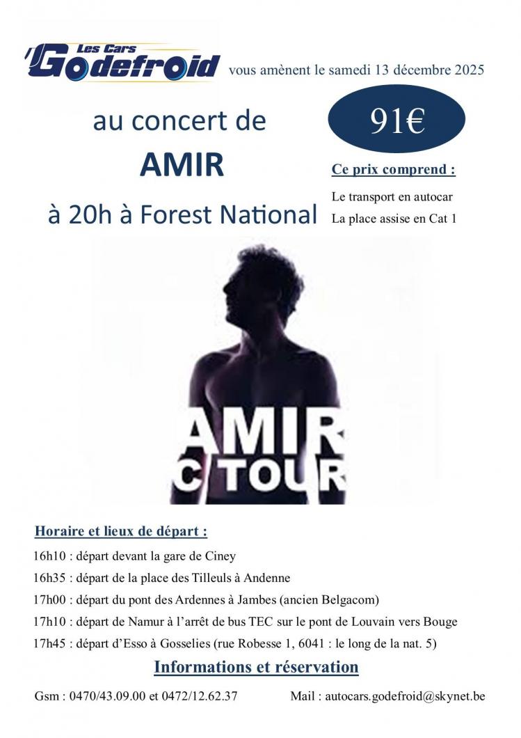 Amir concert 13 decembre 2025