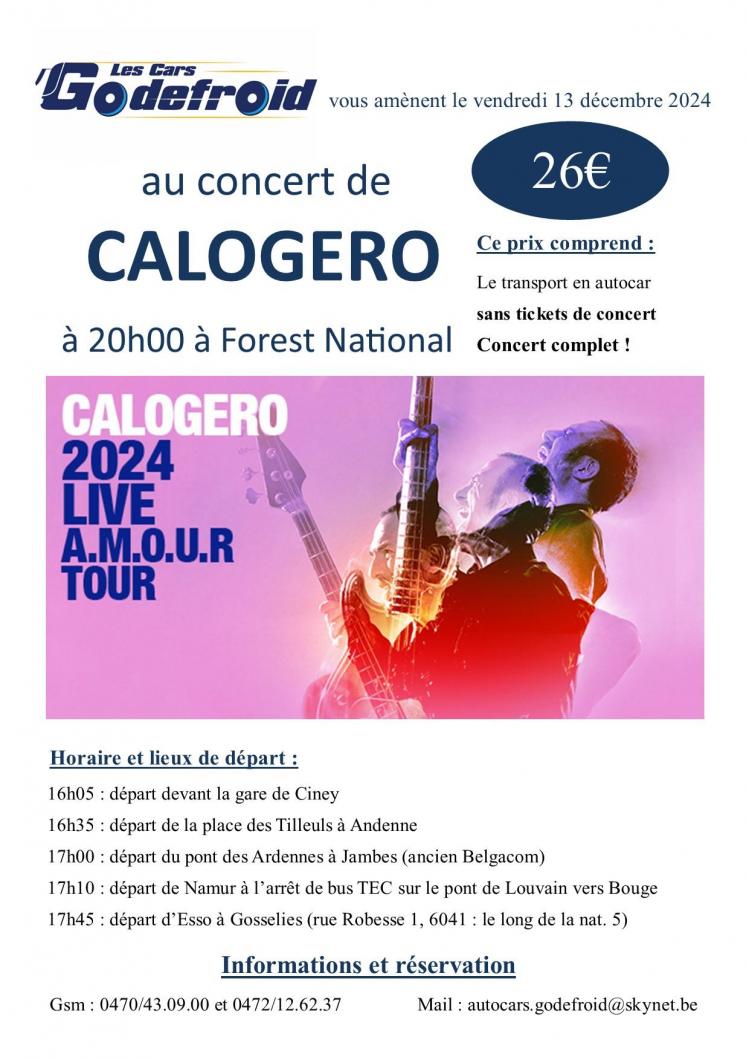 Calogero concert 13 decembre 2024 1