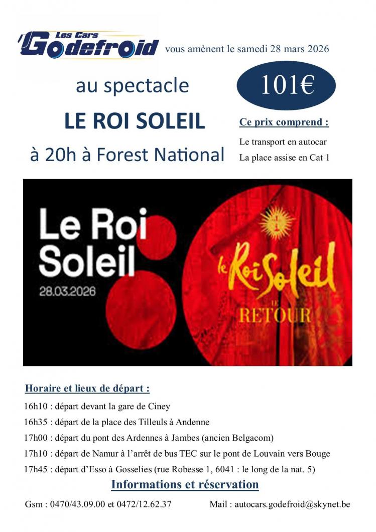 Le roi soleil concert 28 mars 2026