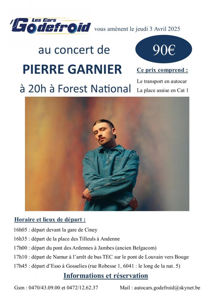 Pierre garnier concert 3 avril 2025