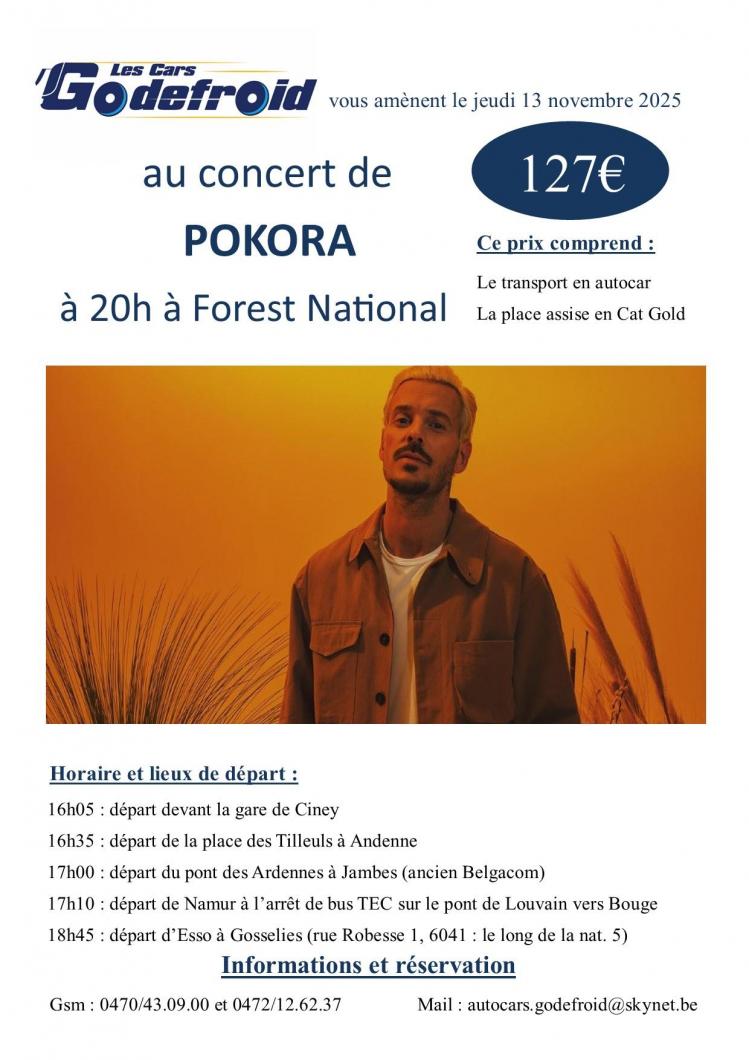 Pokora concert 13 novembre 2025