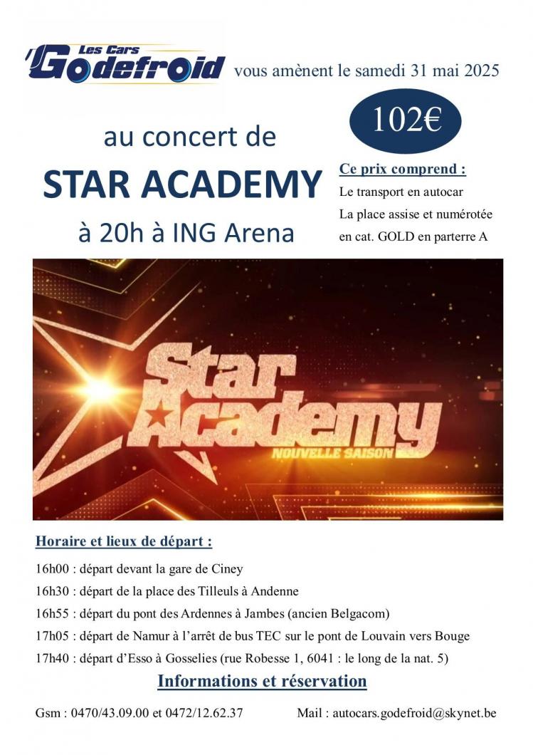 Star academy concert 31 mai 2025